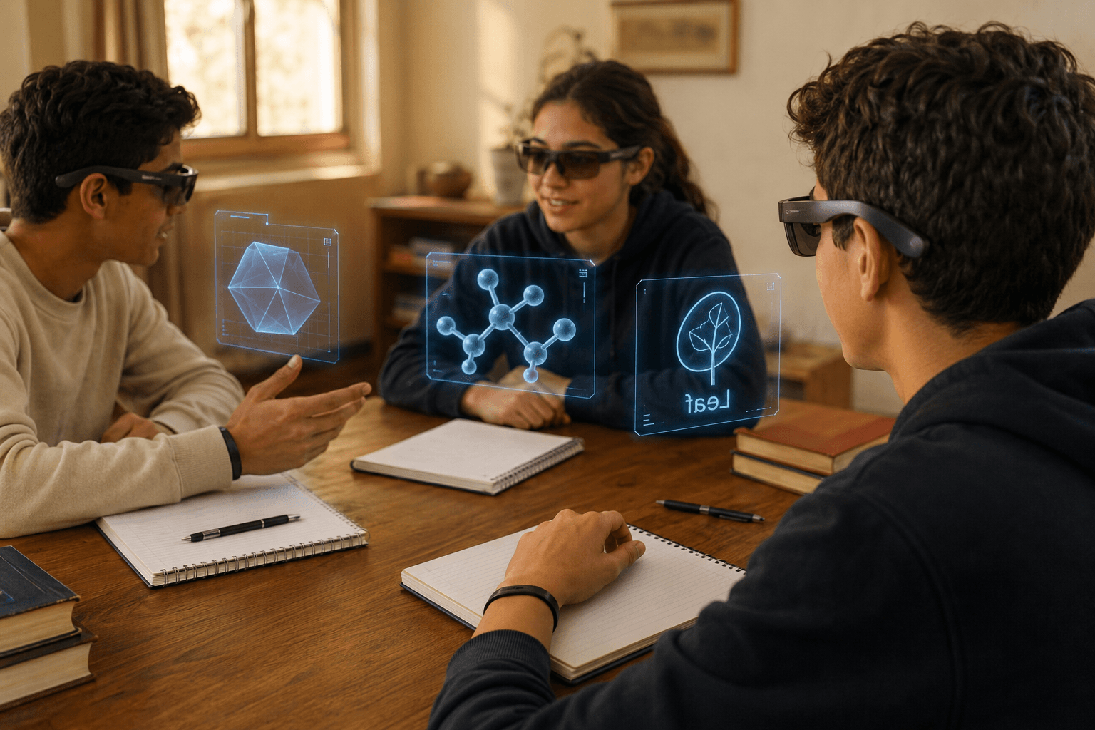 GEO student with holographic learning environment